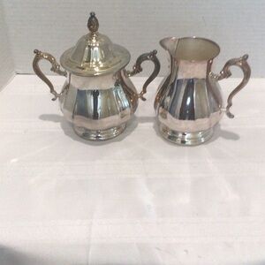 Silver creamer& sugar by international silver company silver plated
